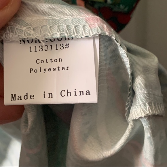 NWT Noracora Green Short Sleeve Floral Shift Dress Size Small - Picture 3 of 9